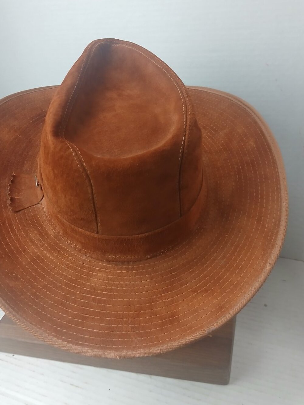 Stetson Rancher Swede Rust Brown 7-1/8 Satin lining 5"Crown Western (H7-1/8) - Picture 3 of 9